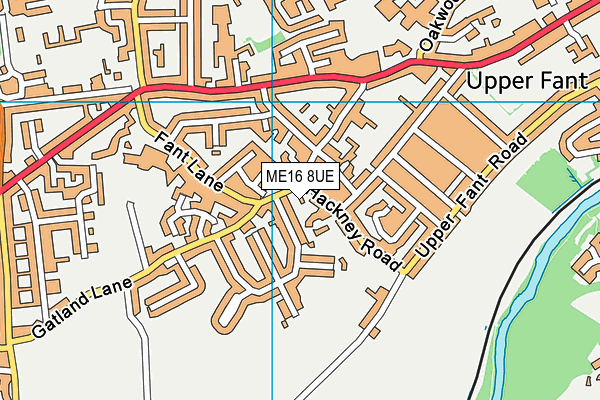 ME16 8UE map - OS VectorMap District (Ordnance Survey)