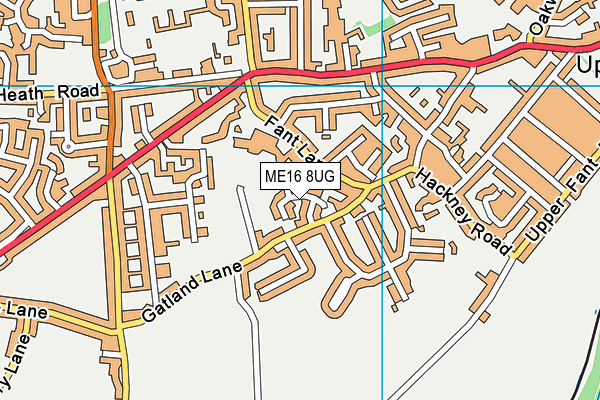 ME16 8UG map - OS VectorMap District (Ordnance Survey)