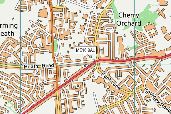 ME16 9AL map - OS VectorMap District (Ordnance Survey)
