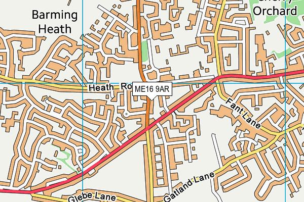 ME16 9AR map - OS VectorMap District (Ordnance Survey)