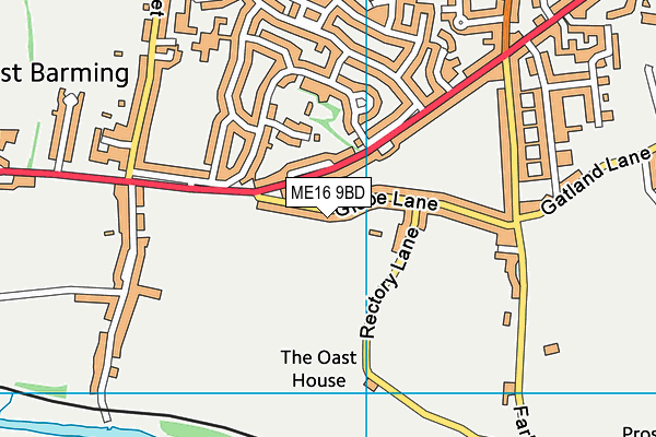 ME16 9BD map - OS VectorMap District (Ordnance Survey)