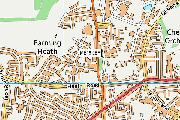 ME16 9BF map - OS VectorMap District (Ordnance Survey)