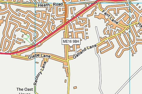 ME16 9BH map - OS VectorMap District (Ordnance Survey)
