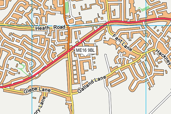 ME16 9BL map - OS VectorMap District (Ordnance Survey)