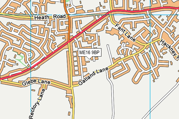 ME16 9BP map - OS VectorMap District (Ordnance Survey)