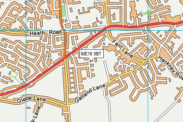 ME16 9BT map - OS VectorMap District (Ordnance Survey)