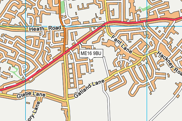 ME16 9BU map - OS VectorMap District (Ordnance Survey)