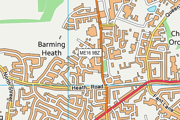 ME16 9BZ map - OS VectorMap District (Ordnance Survey)