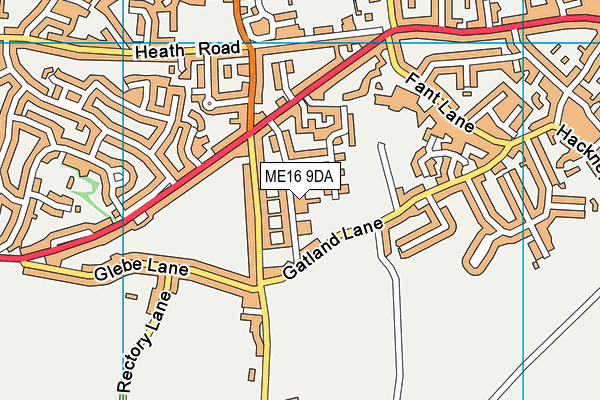 ME16 9DA map - OS VectorMap District (Ordnance Survey)