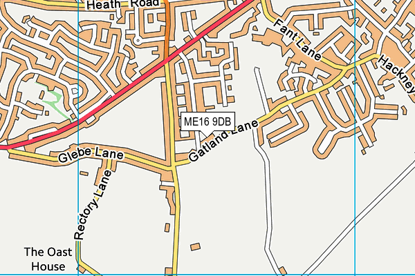 ME16 9DB map - OS VectorMap District (Ordnance Survey)