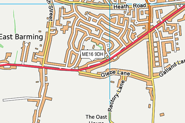 ME16 9DH map - OS VectorMap District (Ordnance Survey)