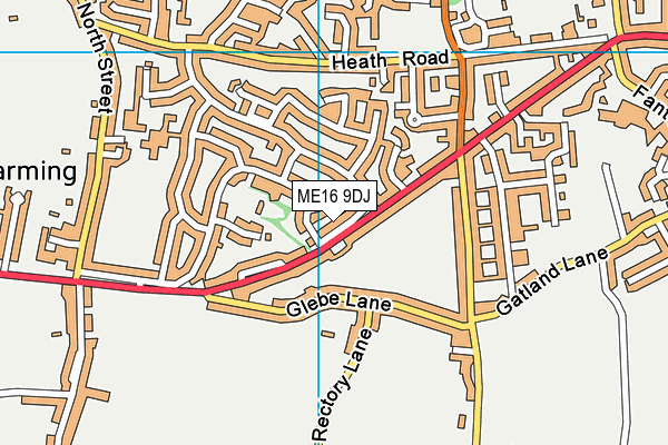 ME16 9DJ map - OS VectorMap District (Ordnance Survey)