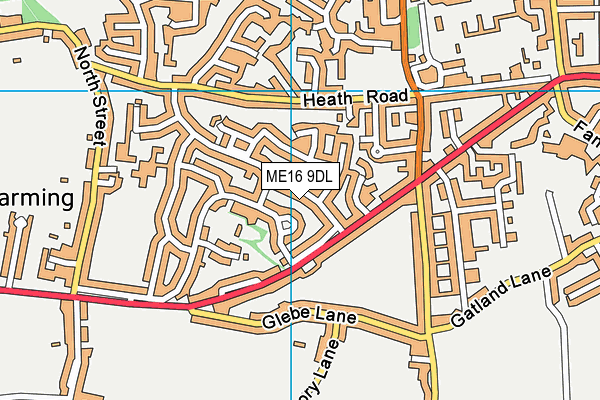 ME16 9DL map - OS VectorMap District (Ordnance Survey)