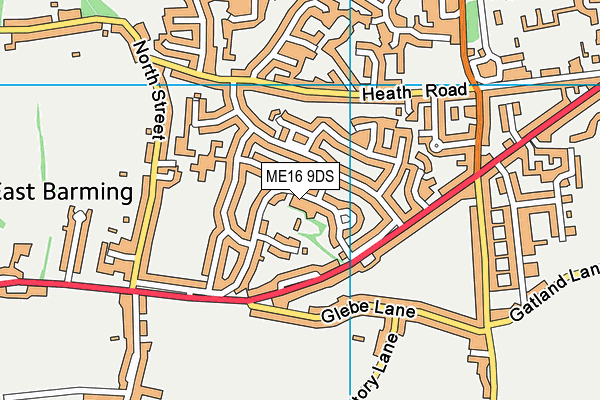 ME16 9DS map - OS VectorMap District (Ordnance Survey)