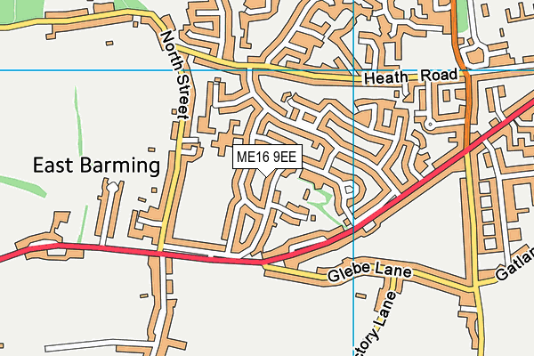 ME16 9EE map - OS VectorMap District (Ordnance Survey)