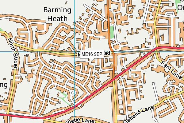 ME16 9EP map - OS VectorMap District (Ordnance Survey)