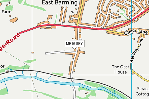 ME16 9EY map - OS VectorMap District (Ordnance Survey)