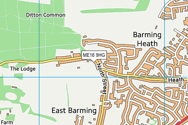 ME16 9HG map - OS VectorMap District (Ordnance Survey)