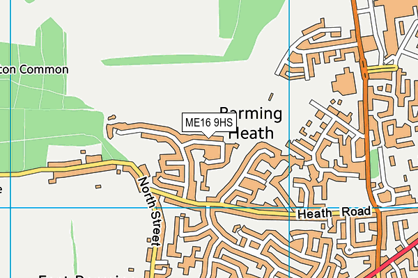 ME16 9HS map - OS VectorMap District (Ordnance Survey)