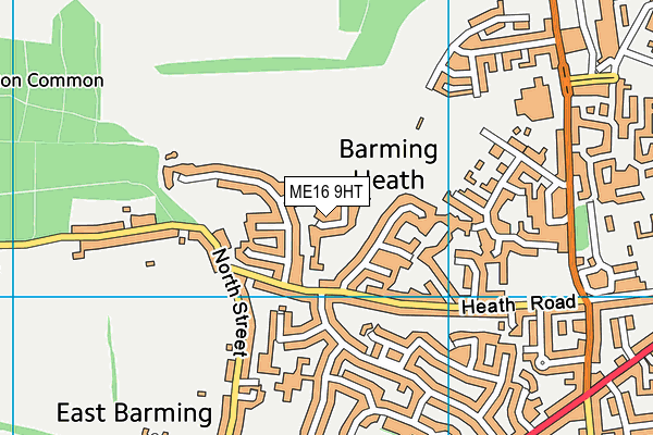 ME16 9HT map - OS VectorMap District (Ordnance Survey)