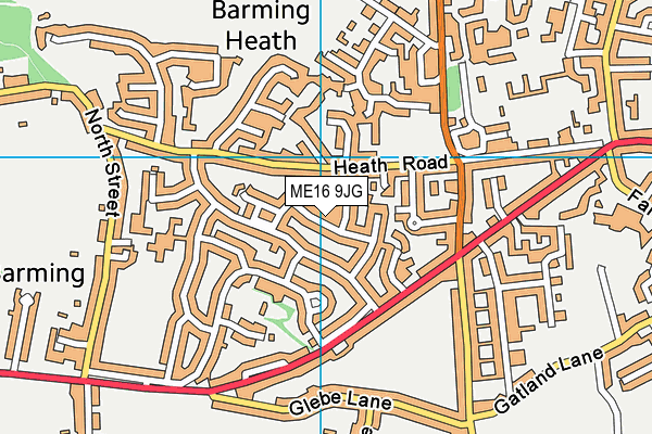 ME16 9JG map - OS VectorMap District (Ordnance Survey)