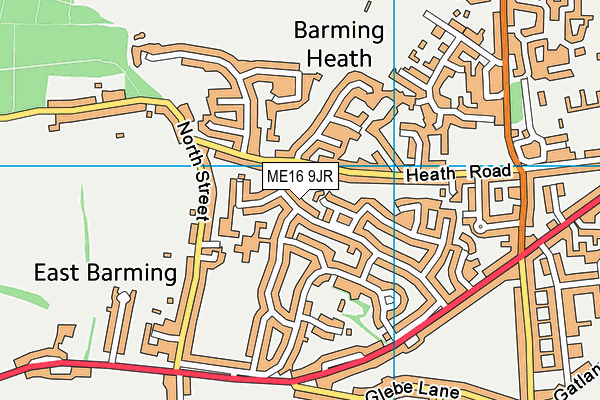 ME16 9JR map - OS VectorMap District (Ordnance Survey)