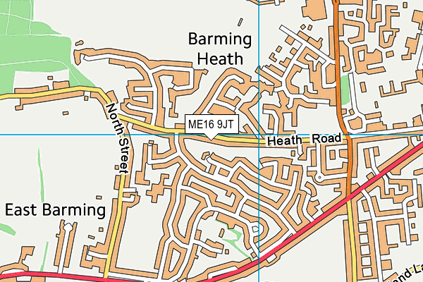 ME16 9JT map - OS VectorMap District (Ordnance Survey)