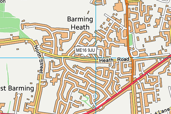 ME16 9JU map - OS VectorMap District (Ordnance Survey)