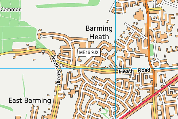ME16 9JX map - OS VectorMap District (Ordnance Survey)