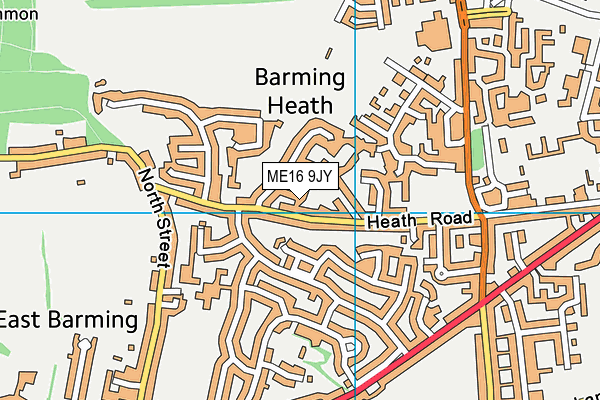 ME16 9JY map - OS VectorMap District (Ordnance Survey)