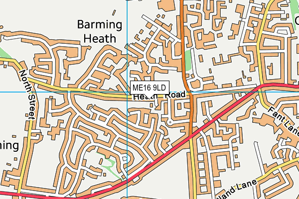 ME16 9LD map - OS VectorMap District (Ordnance Survey)