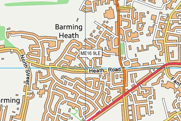 ME16 9LE map - OS VectorMap District (Ordnance Survey)
