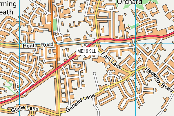 ME16 9LL map - OS VectorMap District (Ordnance Survey)
