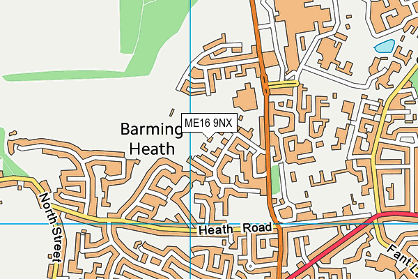 ME16 9NX map - OS VectorMap District (Ordnance Survey)
