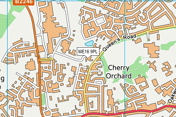 ME16 9PL map - OS VectorMap District (Ordnance Survey)