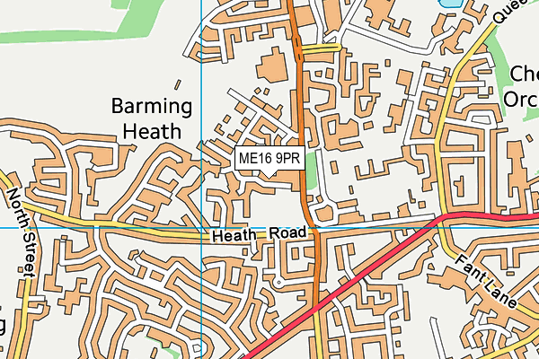 Barming Heath map (ME16 9PR) - OS VectorMap District (Ordnance Survey)