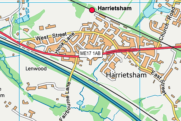 ME17 1AB map - OS VectorMap District (Ordnance Survey)