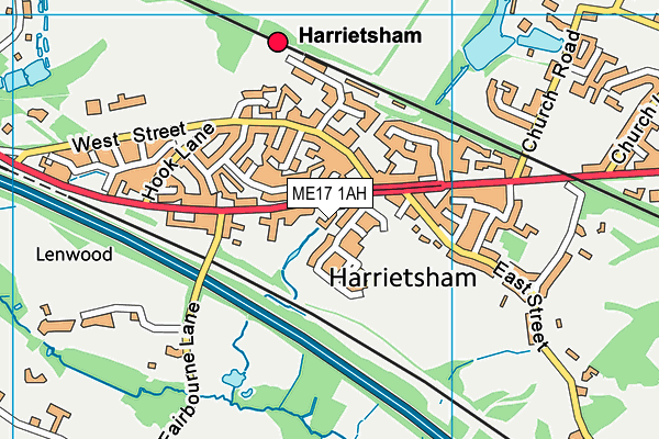 ME17 1AH map - OS VectorMap District (Ordnance Survey)