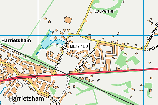 ME17 1BD map - OS VectorMap District (Ordnance Survey)