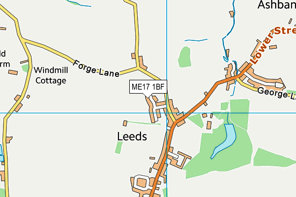 ME17 1BF map - OS VectorMap District (Ordnance Survey)