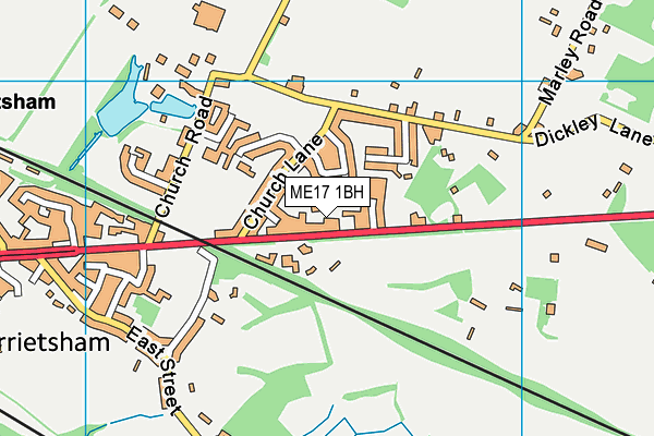 ME17 1BH map - OS VectorMap District (Ordnance Survey)