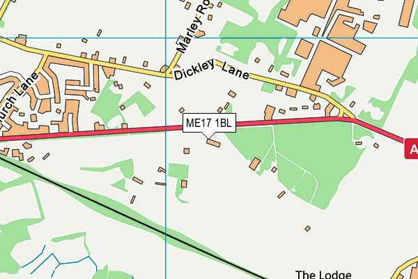 ME17 1BL map - OS VectorMap District (Ordnance Survey)