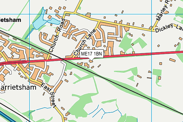 ME17 1BN map - OS VectorMap District (Ordnance Survey)