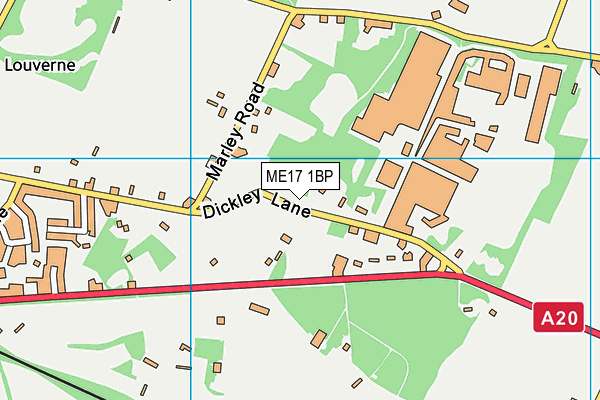 ME17 1BP map - OS VectorMap District (Ordnance Survey)