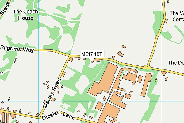 ME17 1BT map - OS VectorMap District (Ordnance Survey)