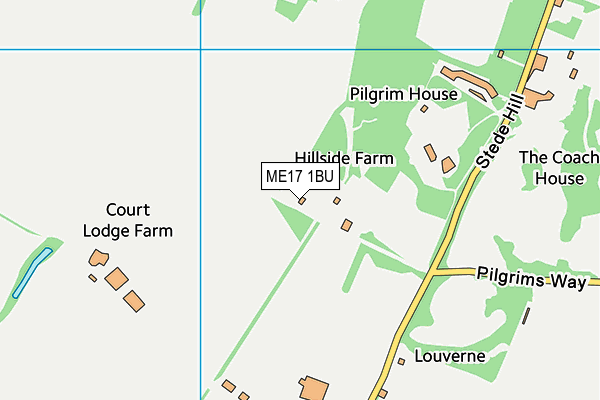 ME17 1BU map - OS VectorMap District (Ordnance Survey)