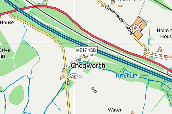 ME17 1DB map - OS VectorMap District (Ordnance Survey)