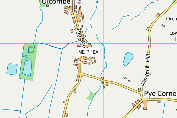 ME17 1EA map - OS VectorMap District (Ordnance Survey)
