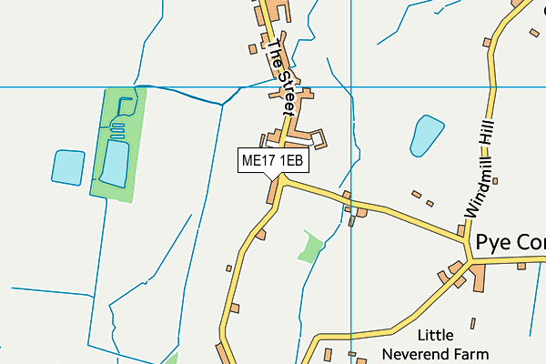 Ulcombe Recreation Ground map (ME17 1EB) - OS VectorMap District (Ordnance Survey)