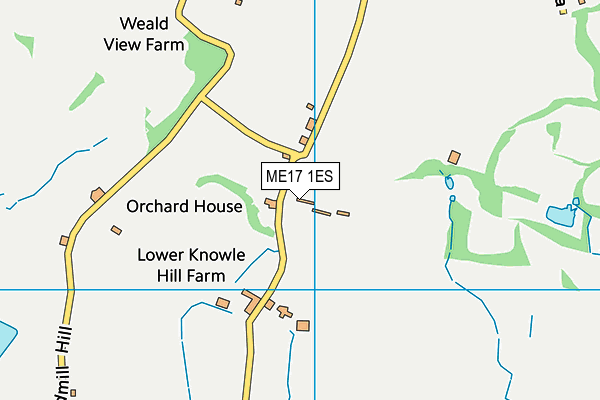 ME17 1ES map - OS VectorMap District (Ordnance Survey)